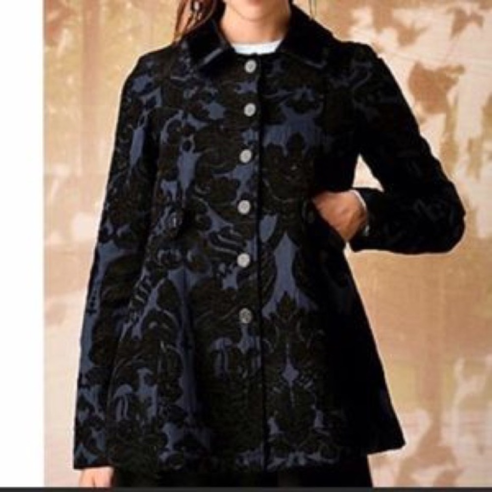 Free People Brocade Newsroom Coat